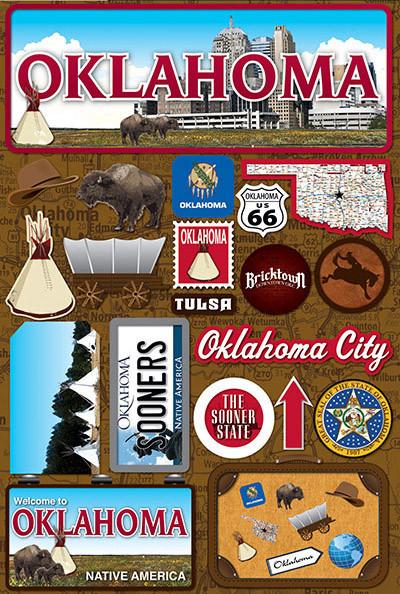Oklahoma Jetsetters 3D Stickers