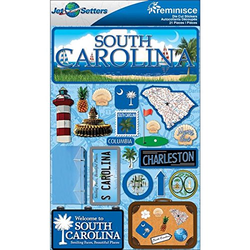 South Carolina Jetsetters 3D Stickers