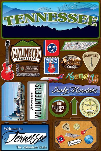 Tennessee Jetsetters 3D Stickers