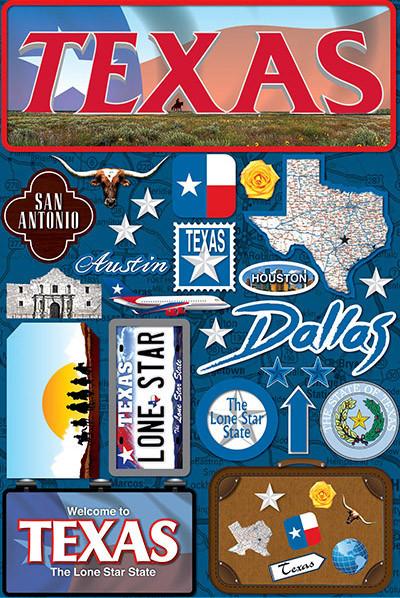 Texas Jetsetters 3D Stickers