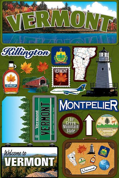 Vermont Jetsetters 3D Stickers
