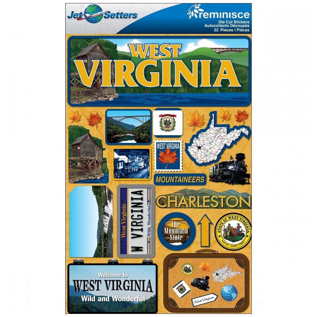 West Virginia Jetsetters 3D Stickers