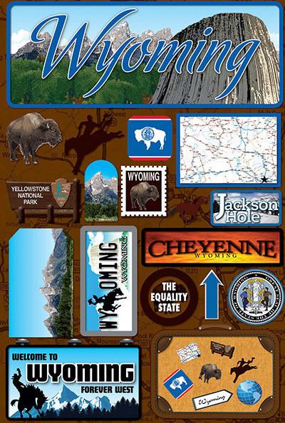 Wyoming Jetsetters 3D Stickers