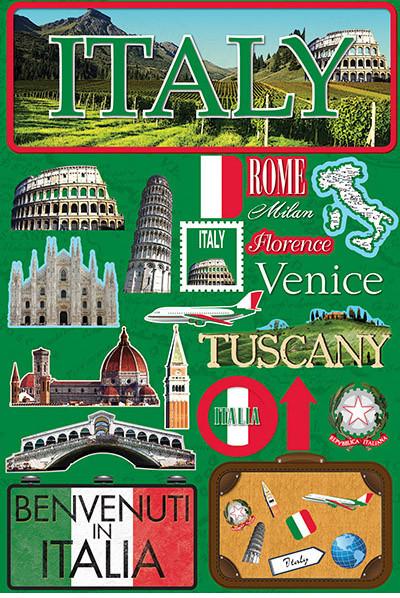 Italy Jetsetters 3D Stickers