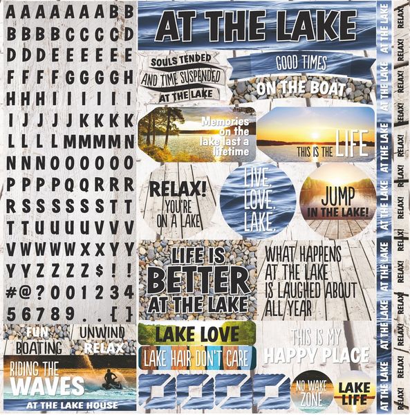 Lake Life 12x12 Alphabet Sticker