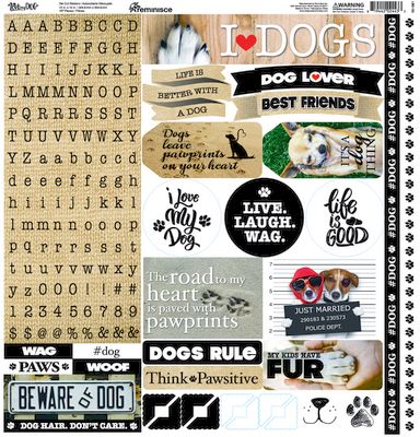 Love My Dog 12x12 Alpha Sticker
