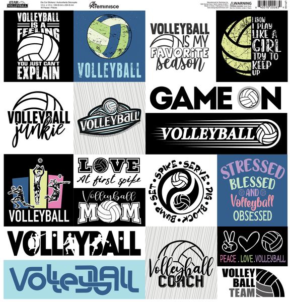 Let's Play Volleyball 12X12 Sticker
