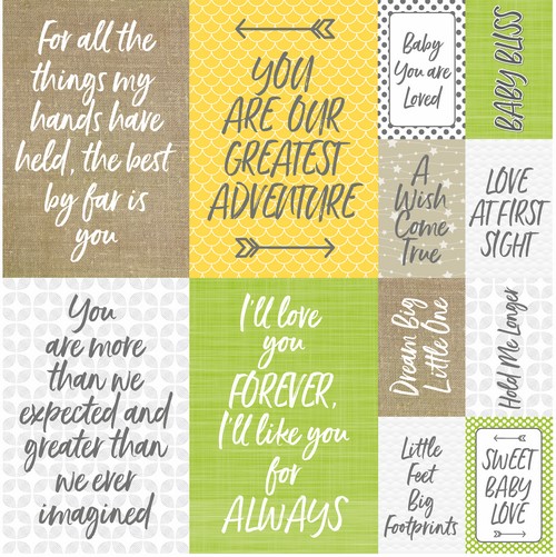 Modern Baby 12x12 Poster Sticker