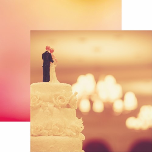 Modern Wedding: Takes the Cake Scrapbook Paper