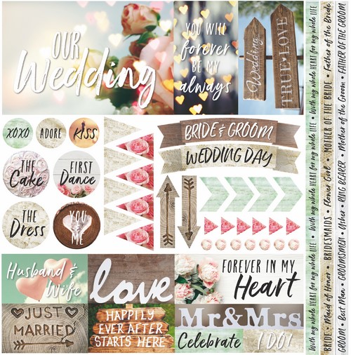 Modern Wedding 12x12 Elements Sticker