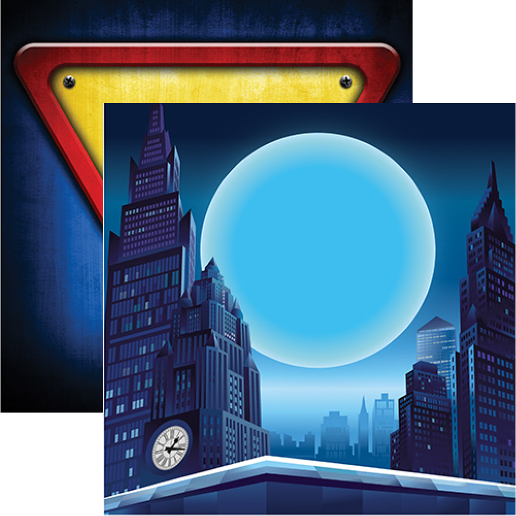 My Super Hero Collection: Super Hero City Double-Sided Paper