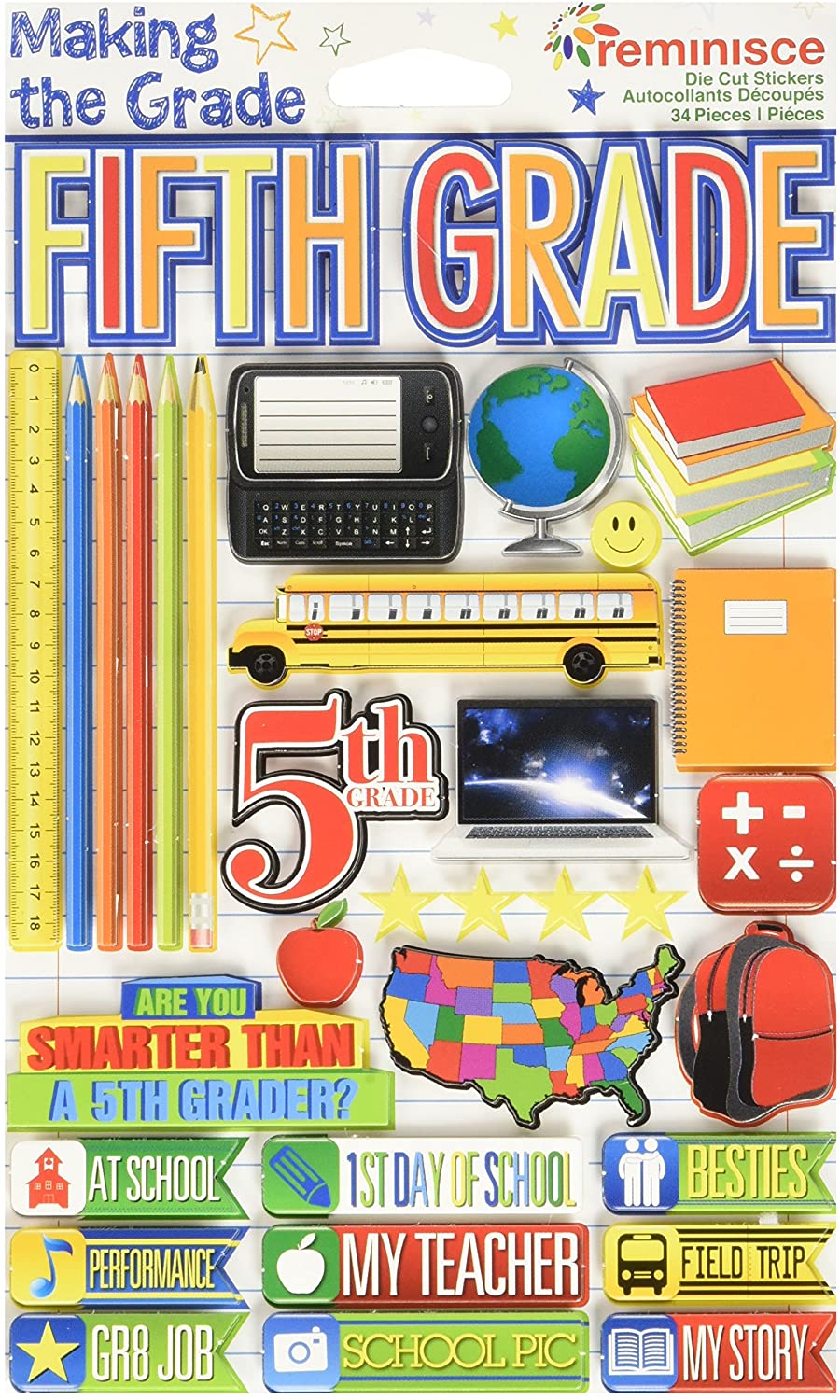 Making the Grade: Fifth Grade Stickers
