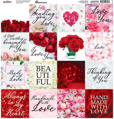 Made with Love 12x12 Block Sticker