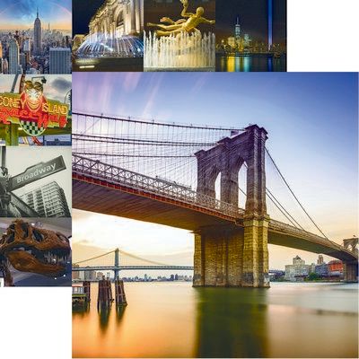 New York: Brooklyn Bridge Scrapbook Paper