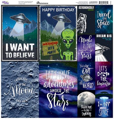 Out of this World 12x12 Clear Sticker