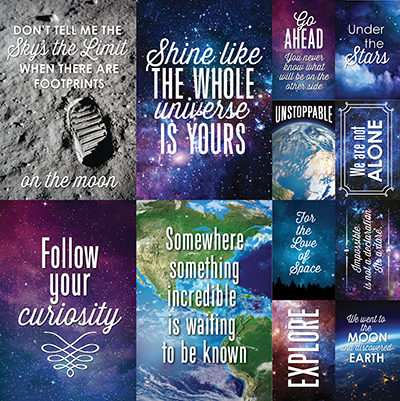 Outer Space: 12x12 Poster Sticker