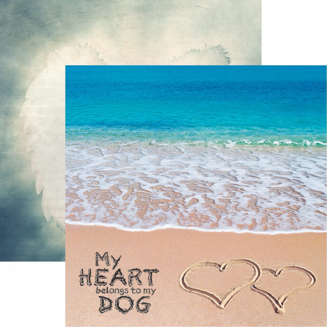 Pawprints On My Heart: My Heart Belongs to My Dog Scrapbook Paper