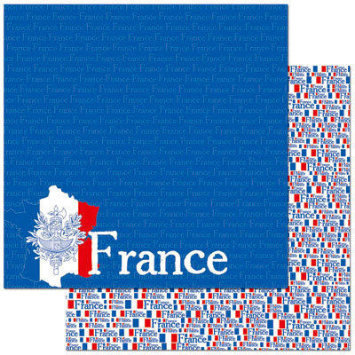 France Scrapbook Paper
