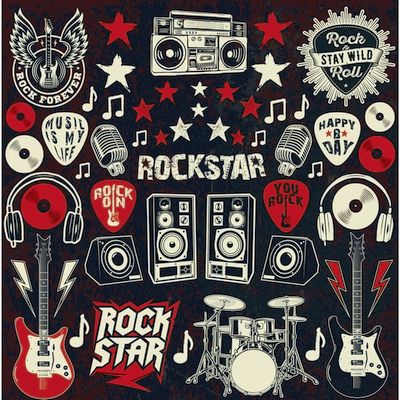 Rockstar 12x12 Sticker