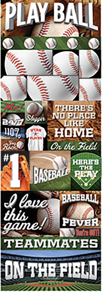 Real Sport: Baseball Die-Cut Cardstock Sticker