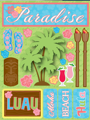 Paradise 3D Sticker