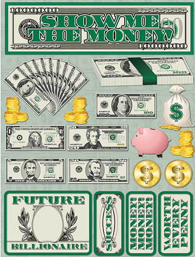 Signature Series 3 - Show Me The Money Stickers