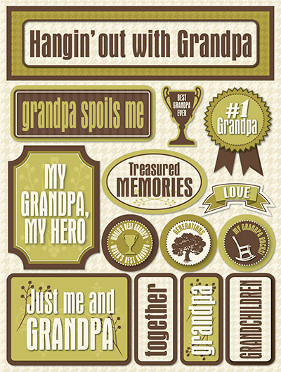 Signature Series 3 - Grandpa Stickers