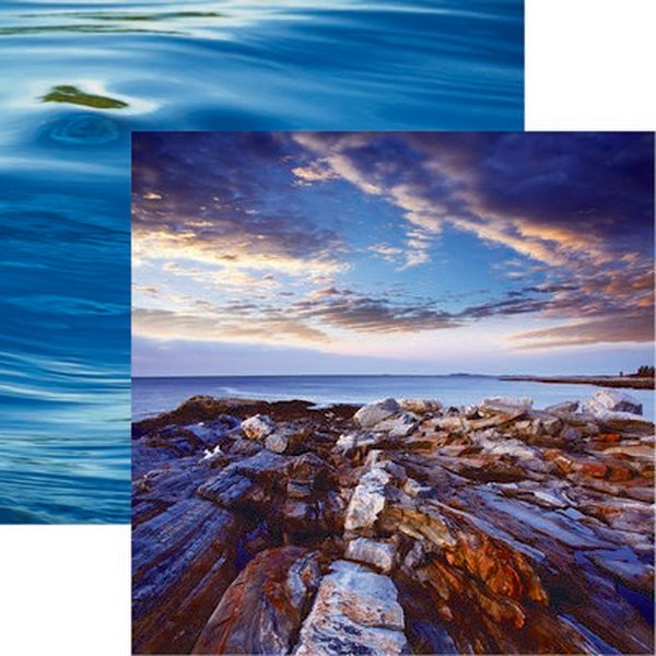 Rocky Shores: Shattered Sea Scrapbook Paper