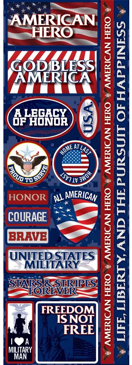 American Hero Cardstock Stickers