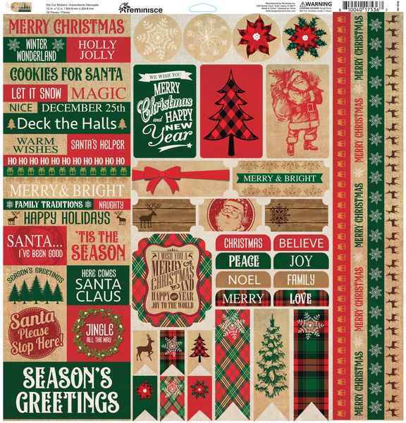 Rustic Christmas: 12x12 Sticker