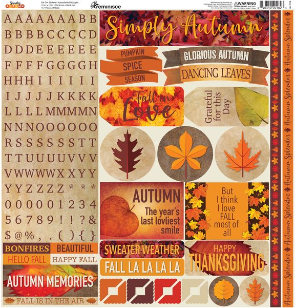 Simply Autumn 12x12 Sticker