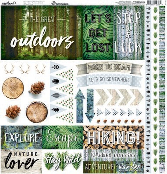 Scandinavian Woodland 12x12 Sticker