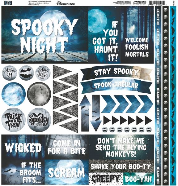 Spooky Night 12x12 Elements Sticker