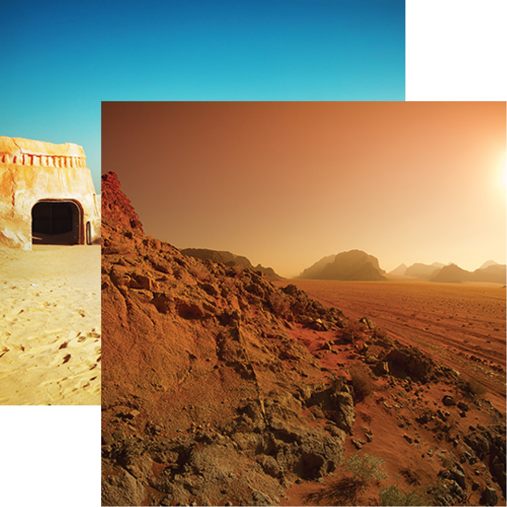 Space Wars Collection:  Desert Double-Sided Paper