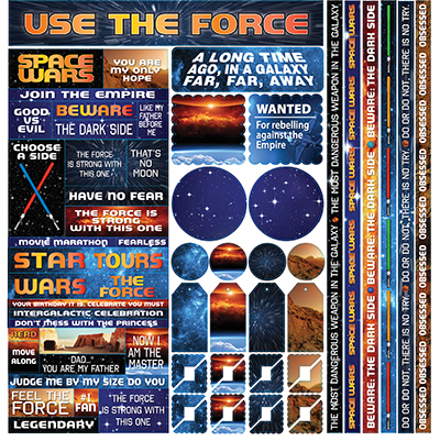 Space Wars 12x12 Multi Sticker