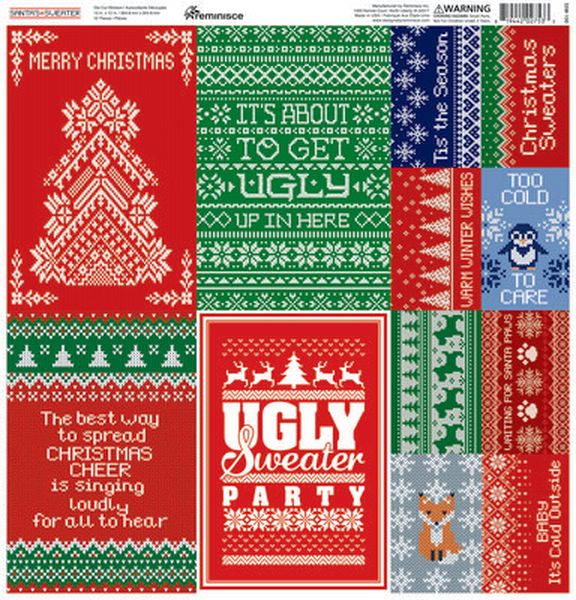 Santa's Sweater 12x12 Poster Sticker