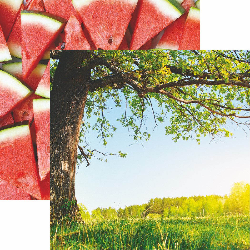 Summertime: Happy Place Scrapbook Paper