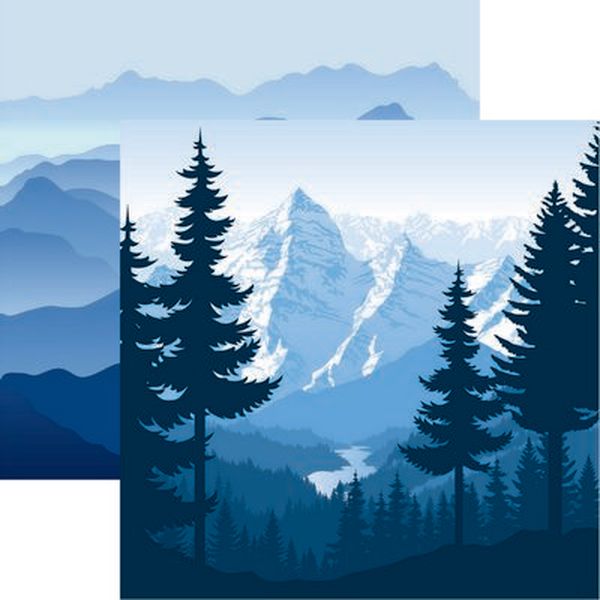 Scenic View: Scenic Overlook Scrapbook Paper