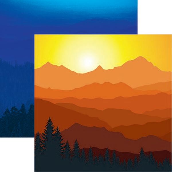 Scenic View: Day or Night Scrapbook Paper