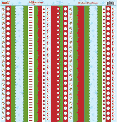 Santa's Workshop 12x12 Ribbon Sticker Sheet