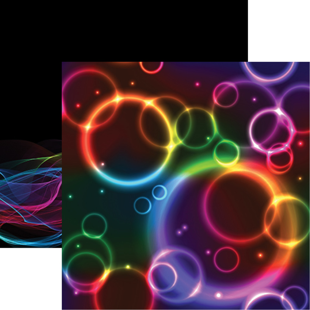 Tech Bubble: Glow Party Double-Sided Paper