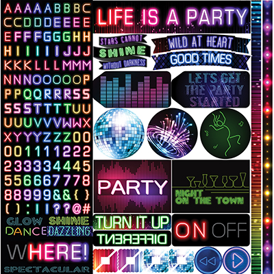 Tech Bubble 12x12 Alpha Variety Sticker