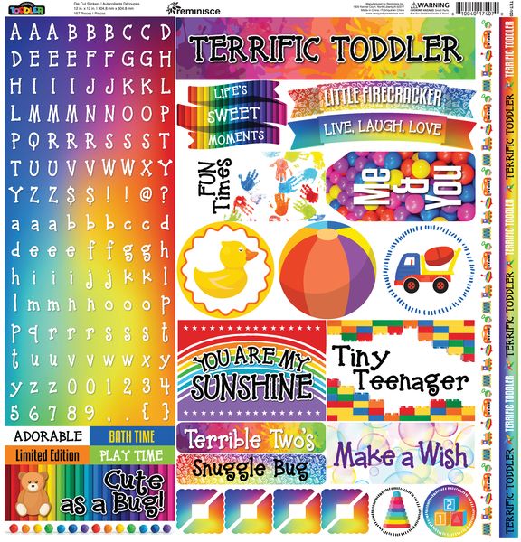 Terrific Toddler 12x12 Alpha Sticker