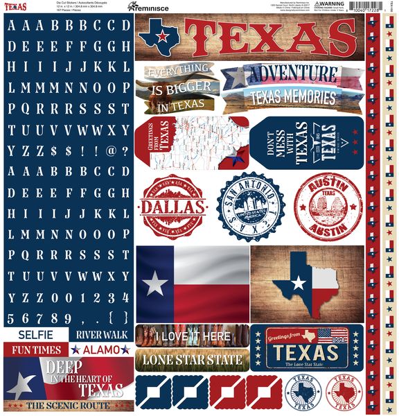 Texas 12x12 Alpha Sticker