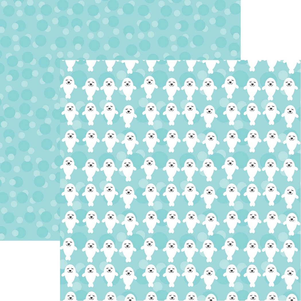 The Menagerie: Smiling Seals Scrapbook Paper