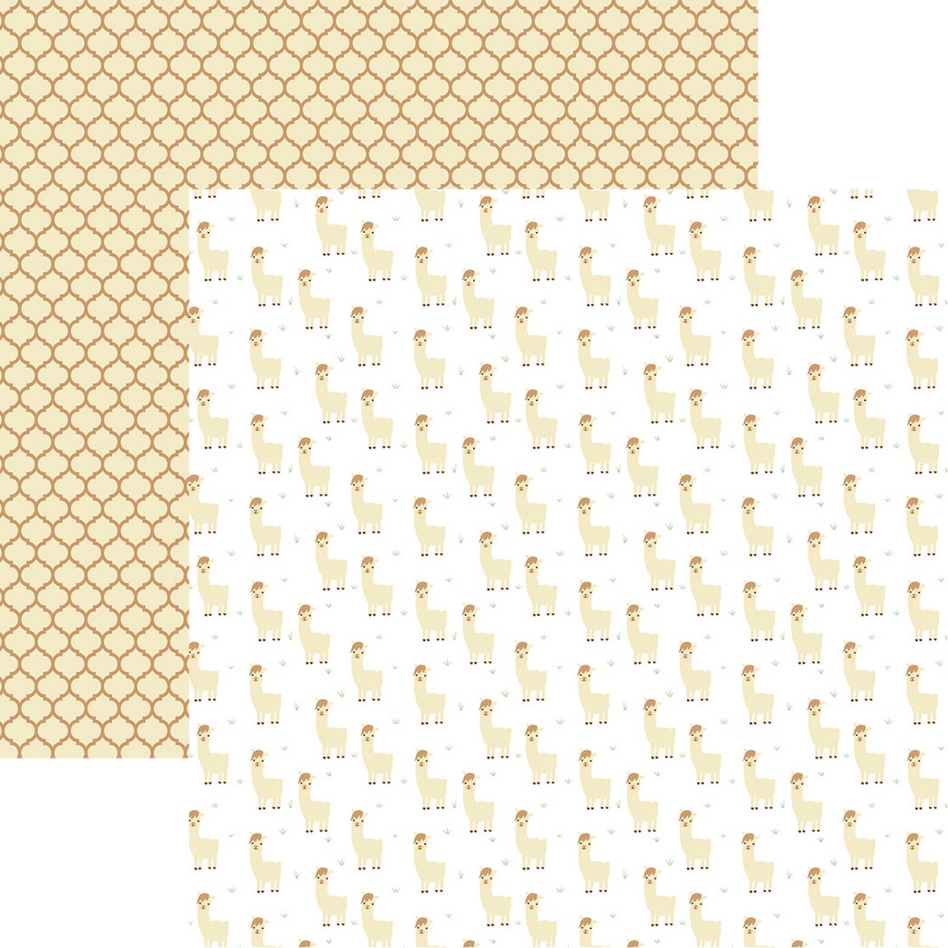 The Menagerie: Llama Love Scrapbook Paper