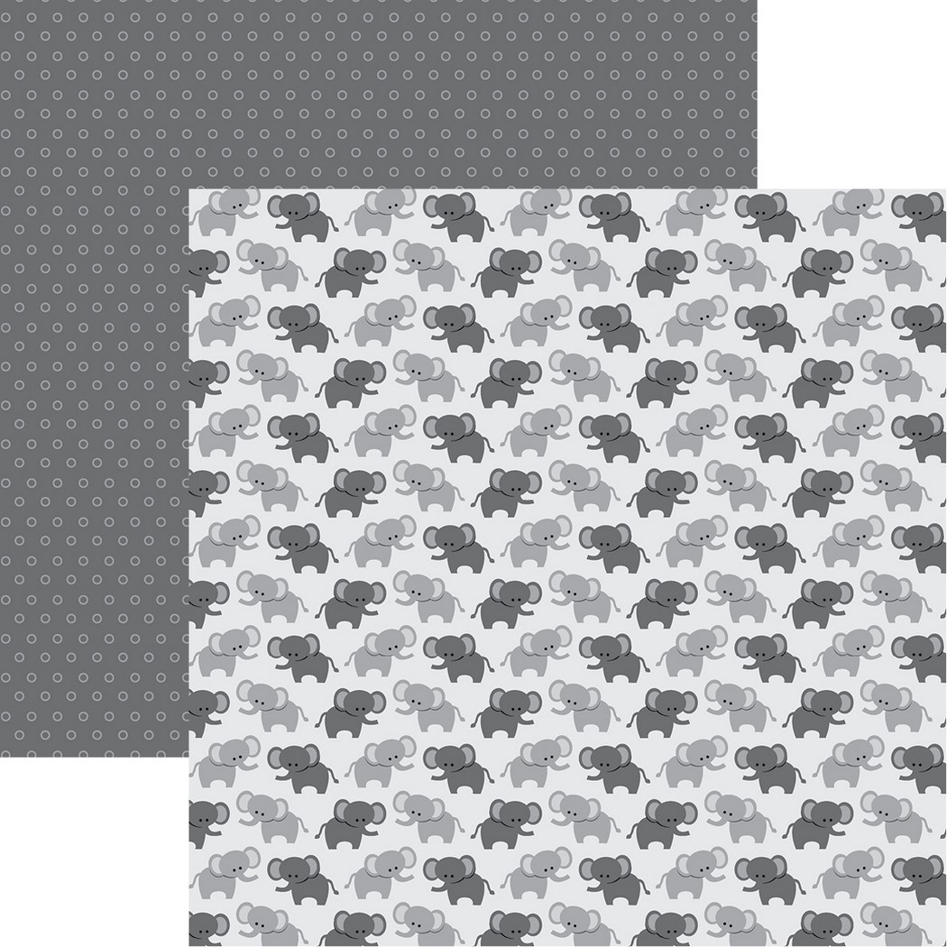 The Menagerie: Unforgettable Elephants Scrapbook Paper