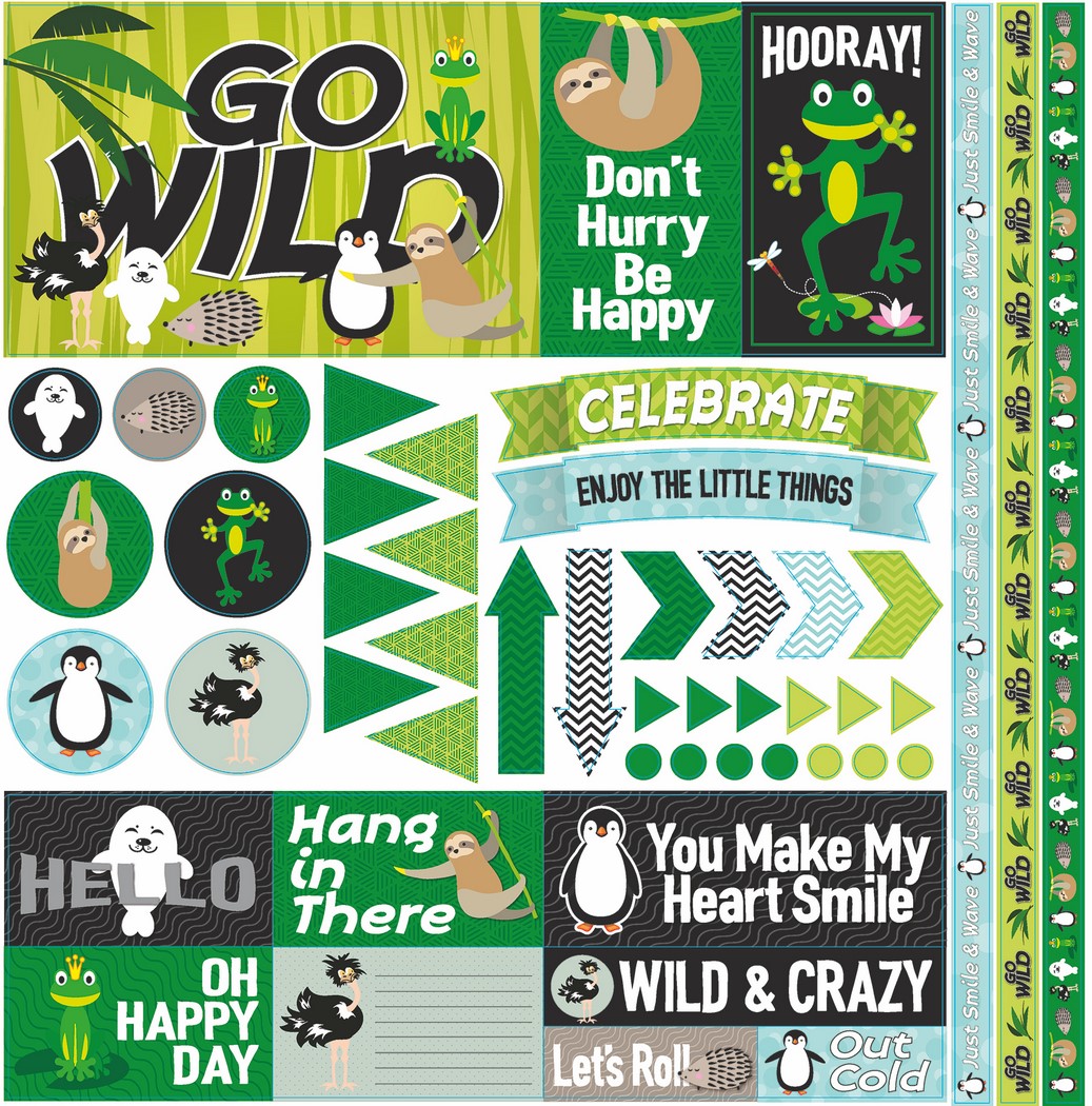 The Menagerie: 12x12 Elements Sticker