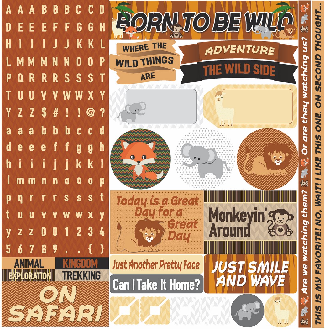 The Menagerie 12x12 Alphabet Sticker