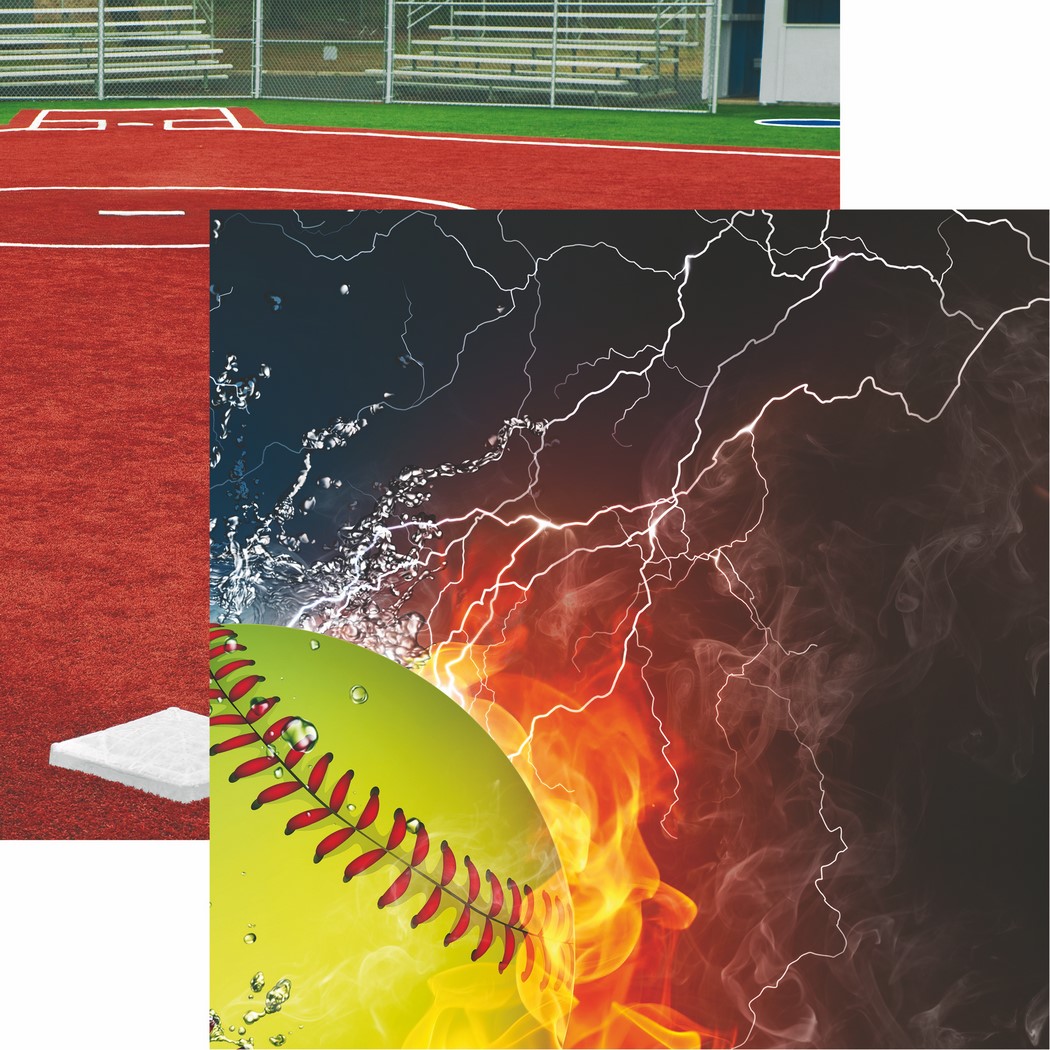 The Softball Collection 2: Ice & Fire Scrapbook Paper